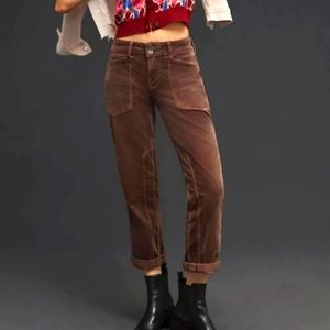 Anthropologie Pilcro The Wanderer Corduroy Pants Dark Brown Size 26